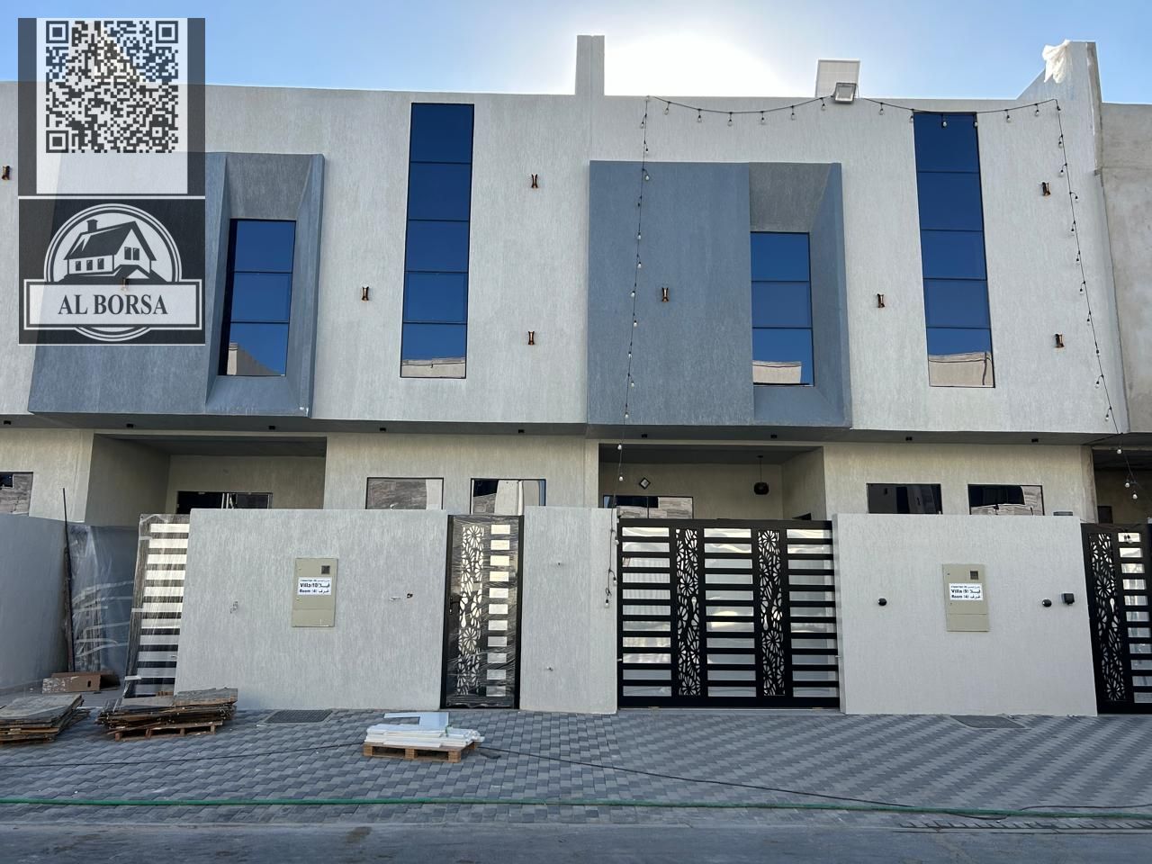 Brand new villa for rent – Al Yasmin, Ajman | 4 master bedrooms, majlis, living room, maid's room | Equipped kitchen | Built-in wardrobes