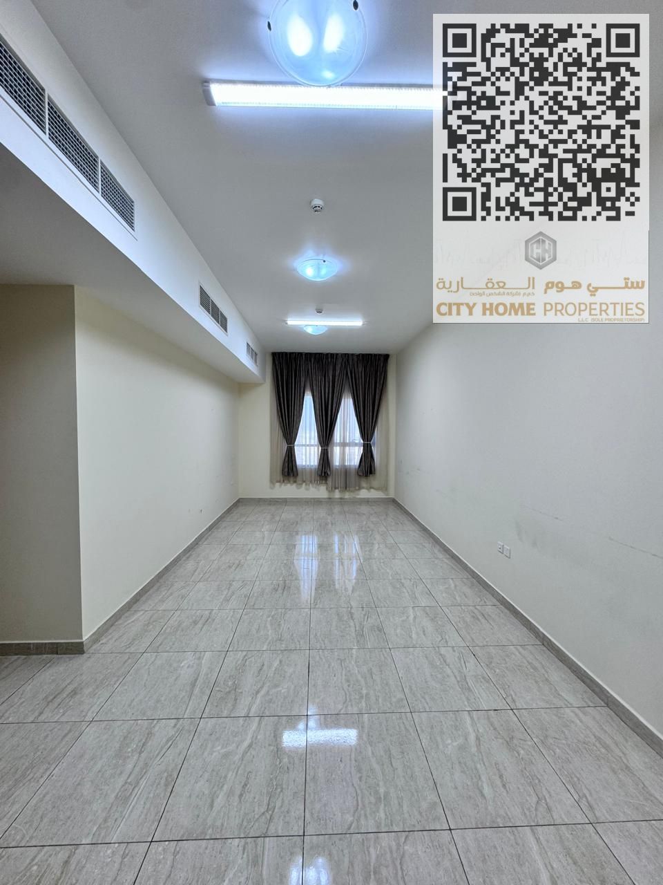 Very Spacious Three-Bedroom Apartment with Central AC, Storage Room & Built-In Wardrobes