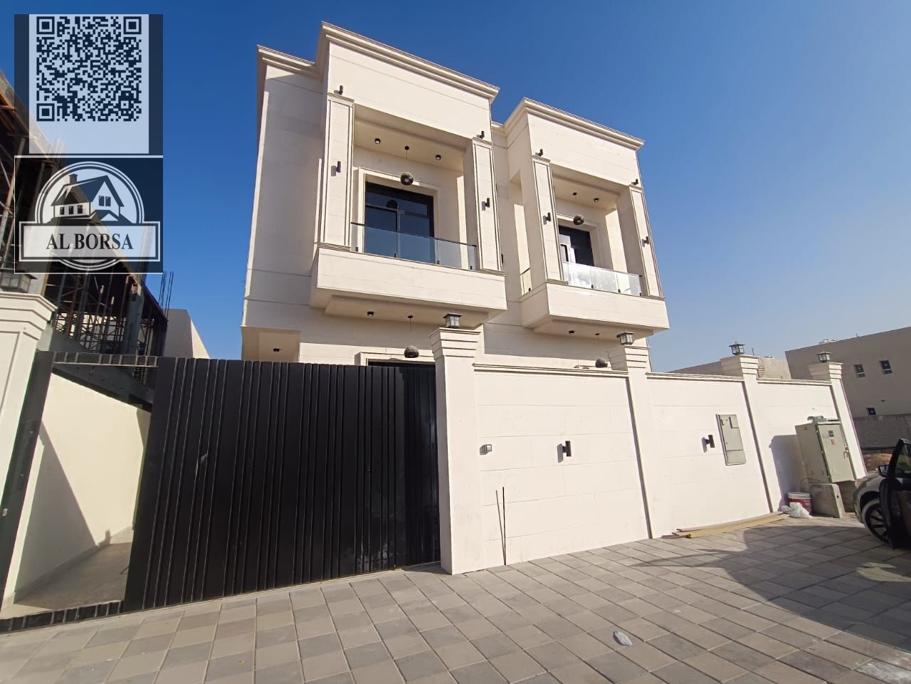 Villa for rent – Al Helio 2, Ajman | 6 master bedrooms, majlis, living room, 2 balconies | Ready to move in with electricity, water and central a