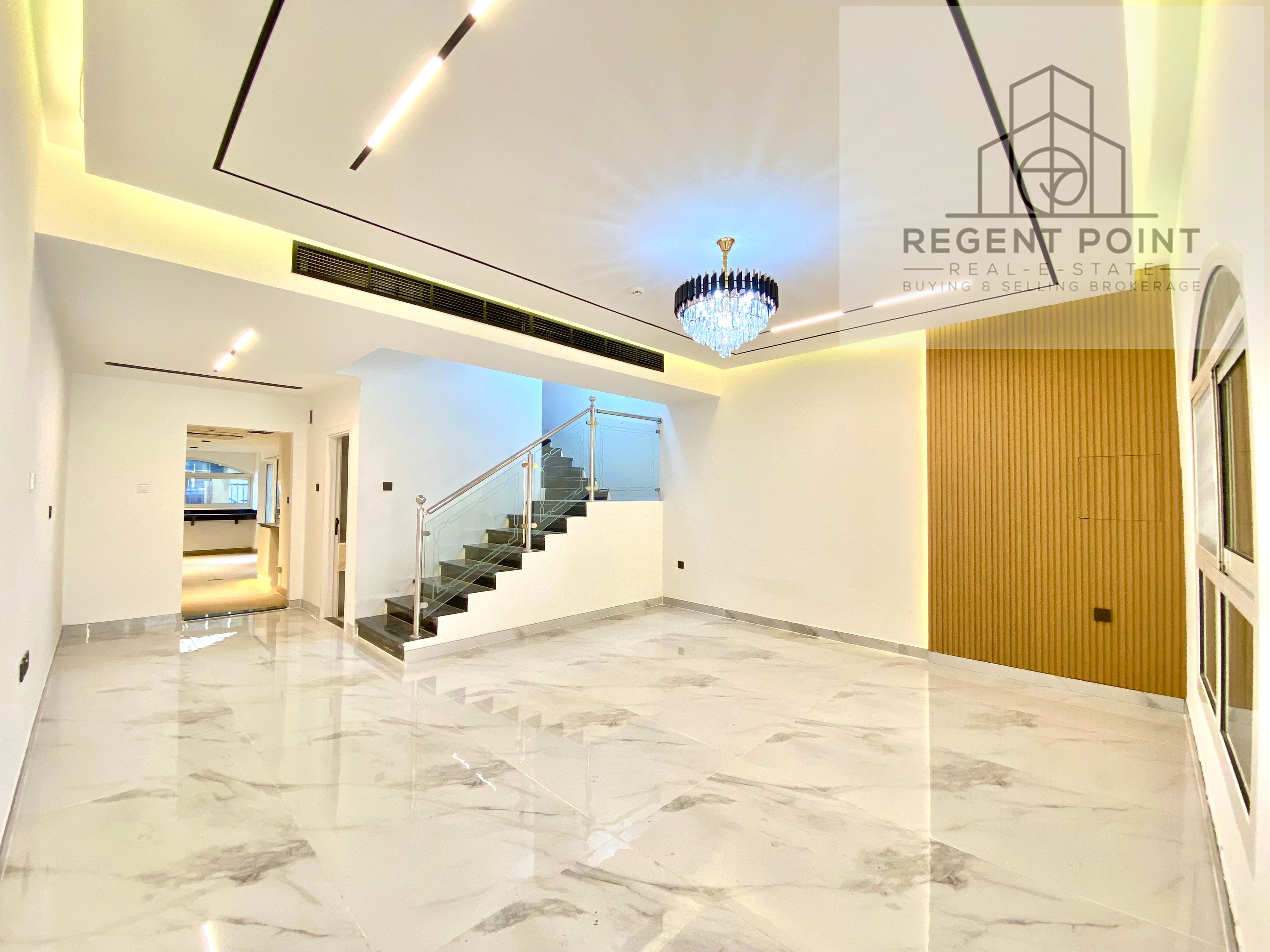 BRAND-NEW FINISHES | MODERN 3BR + MAID’S VILLA FOR RENT IN JVC | GYM & POOL ACCESS