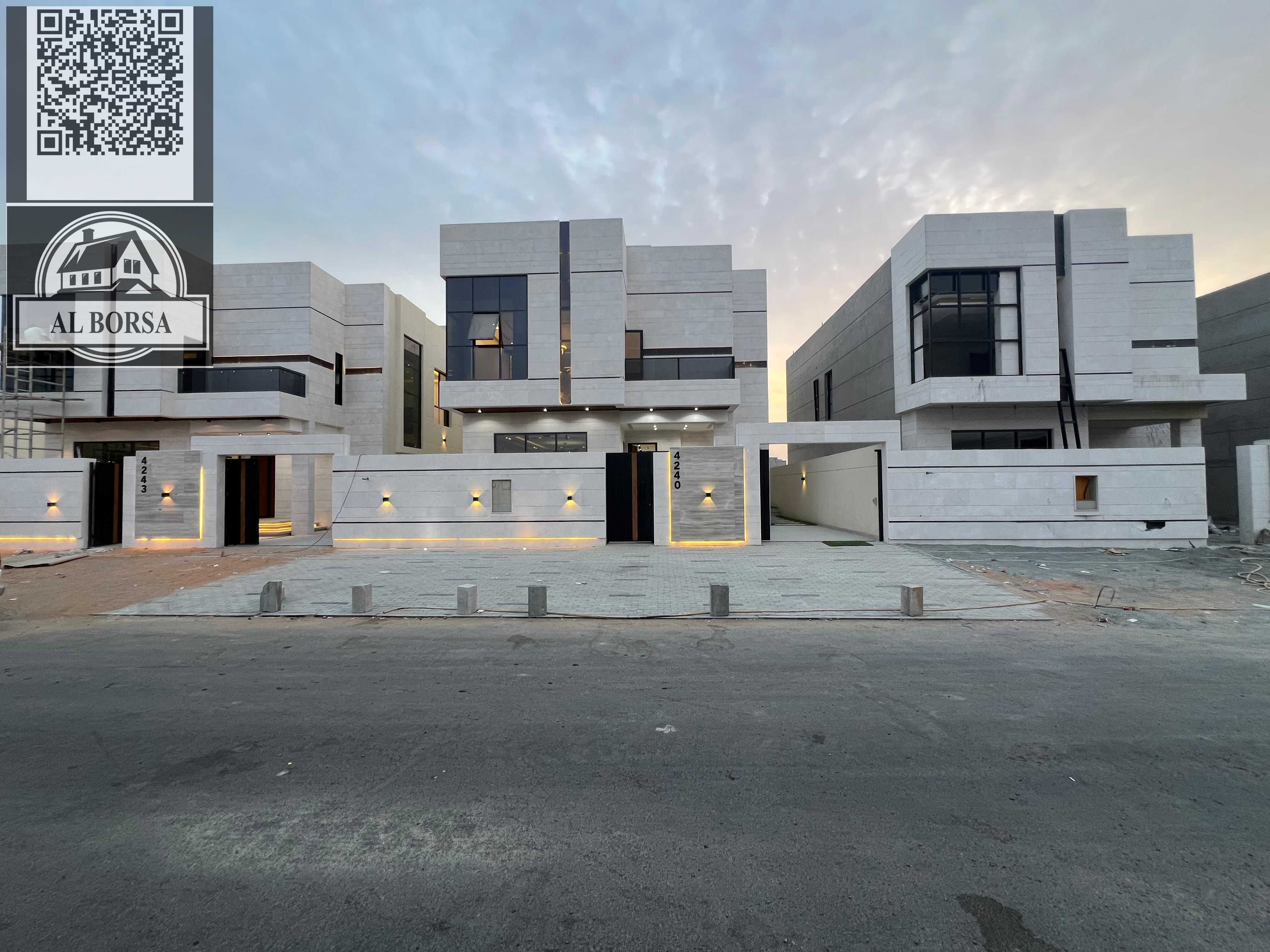 Villa for sale – Al Helio 2, Ajman | 4 bedrooms, swimming pool, majlis, living room, maid's room | Price includes registration and ownership fees