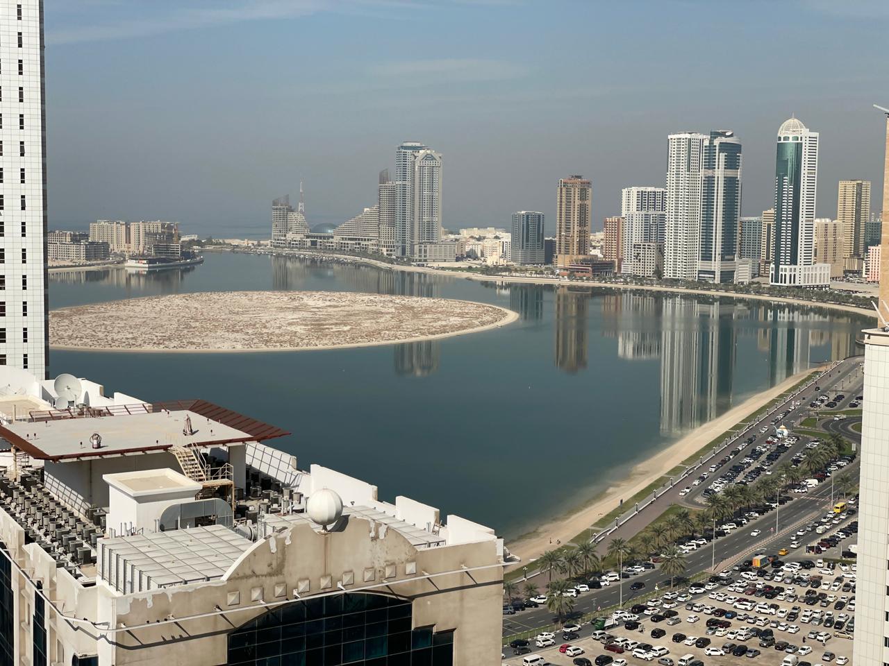 3 Bedrooms | Sea View | Balcony | Gym & Pool | Free AC | Parking – Spacious apartment for rent in Al Taawun AED 75K