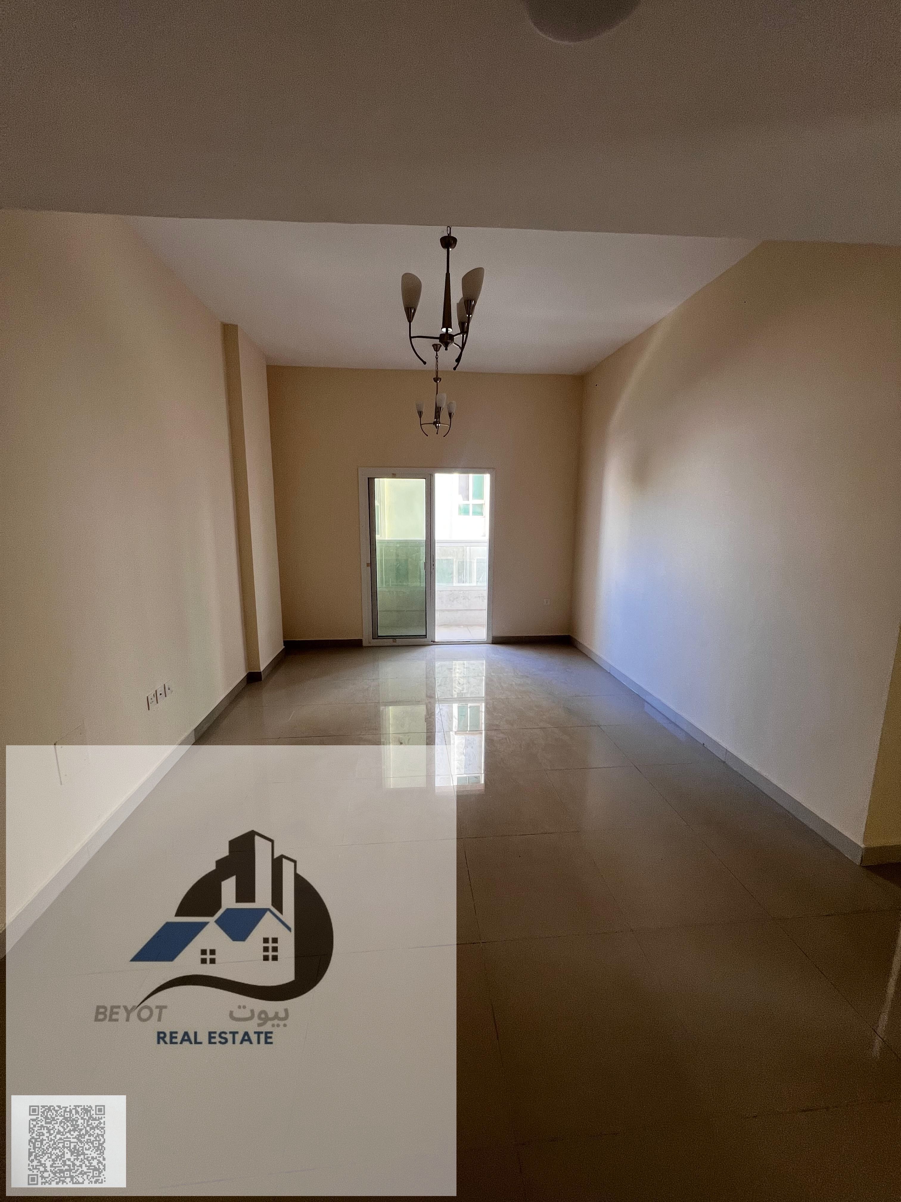 One bedroom and living room apartment available for annual rent in Al Nakheel.