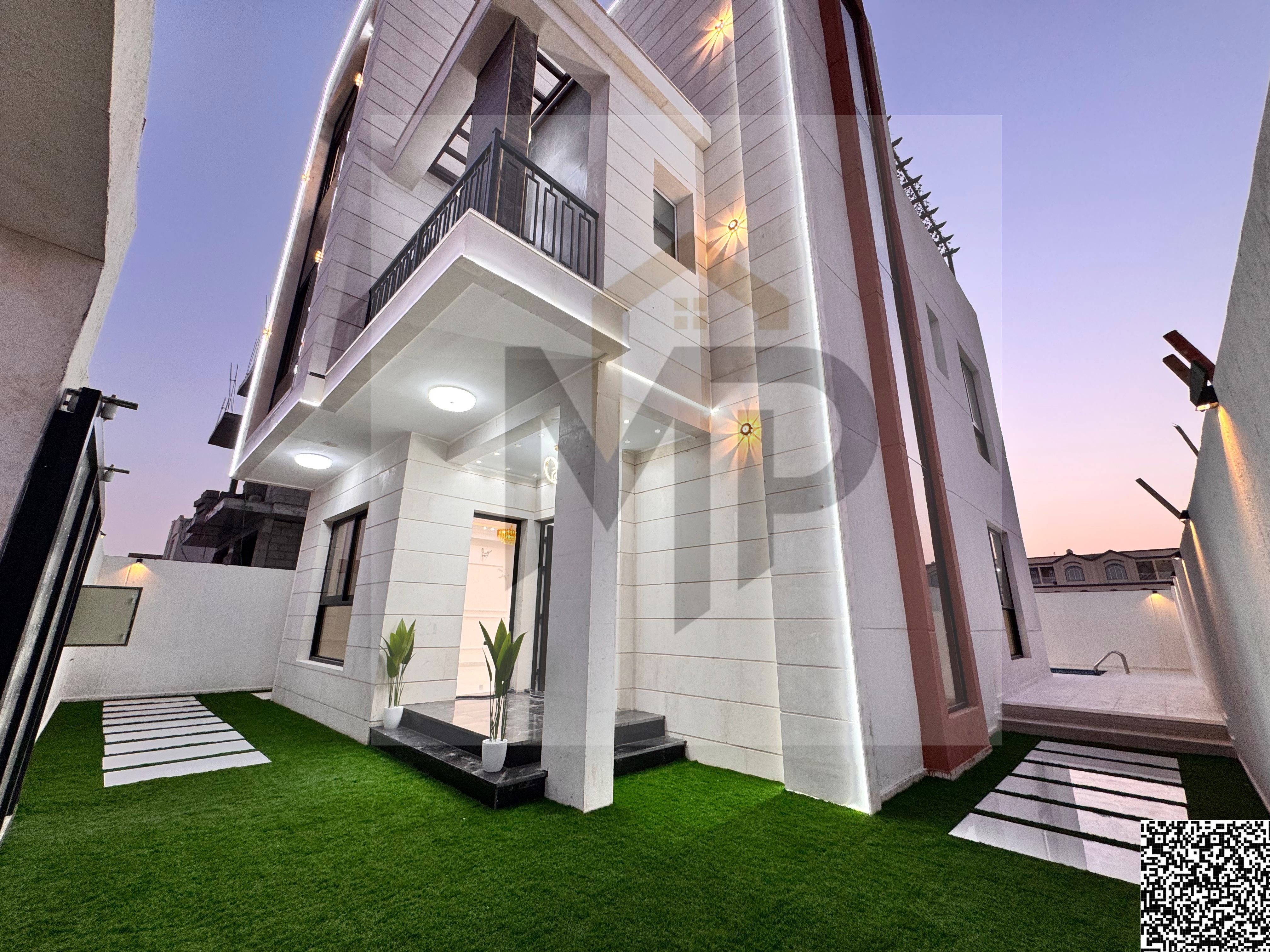Luxury villa with a distinctive design in Al Zahia – Ajman | 6 bedrooms + swimming pool + rooftop terrace | Priced at AED 1,790,000 including water, e