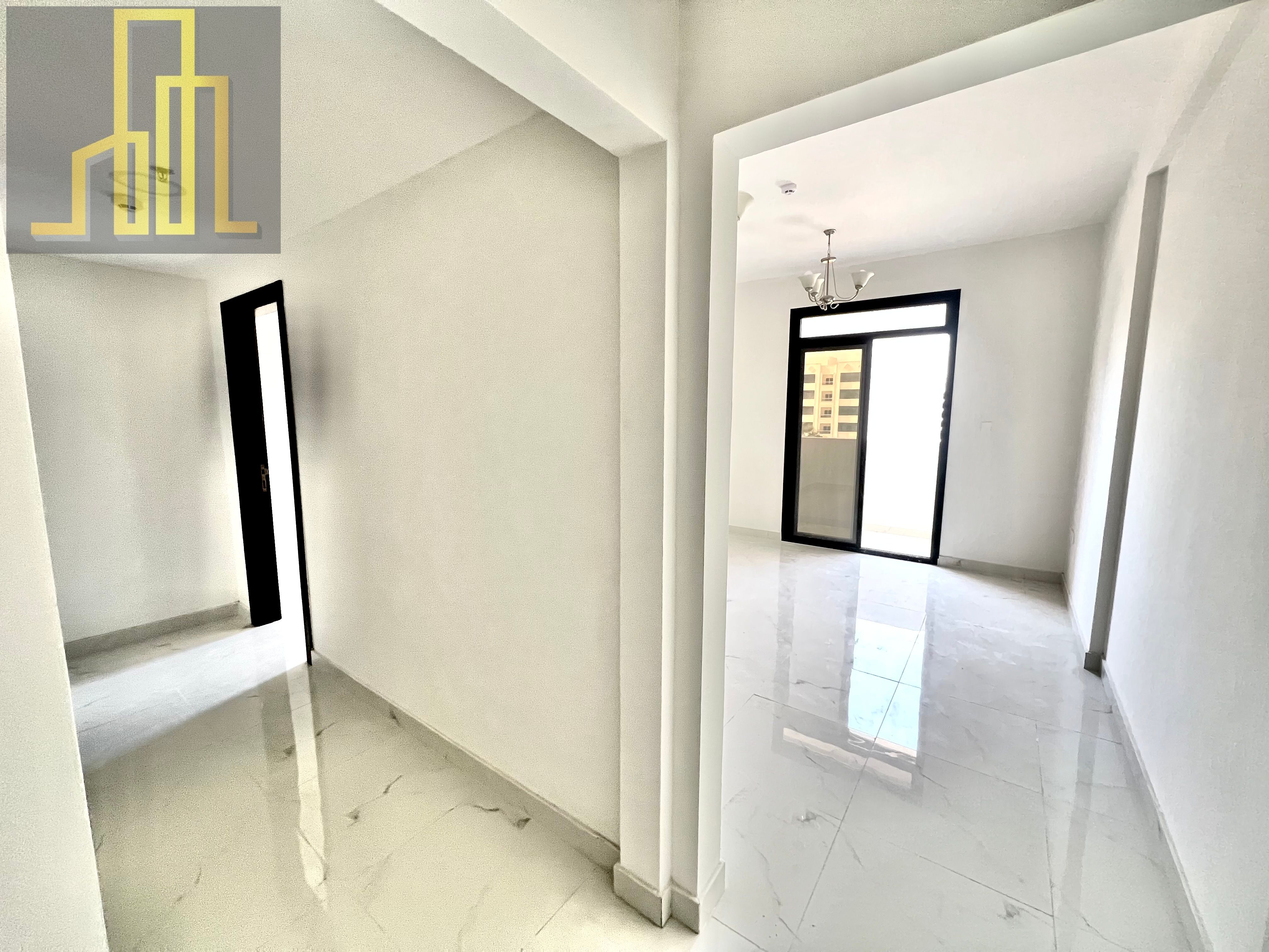 Spacious 1bedroom hall with two balcony with master bedroom Brand New building first Shifting just 41,975