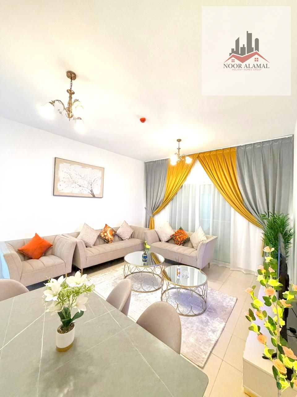 Sharjah, Muwaileh: One bedroom apartment with living room, kitchen, bathroom, and balcony.
