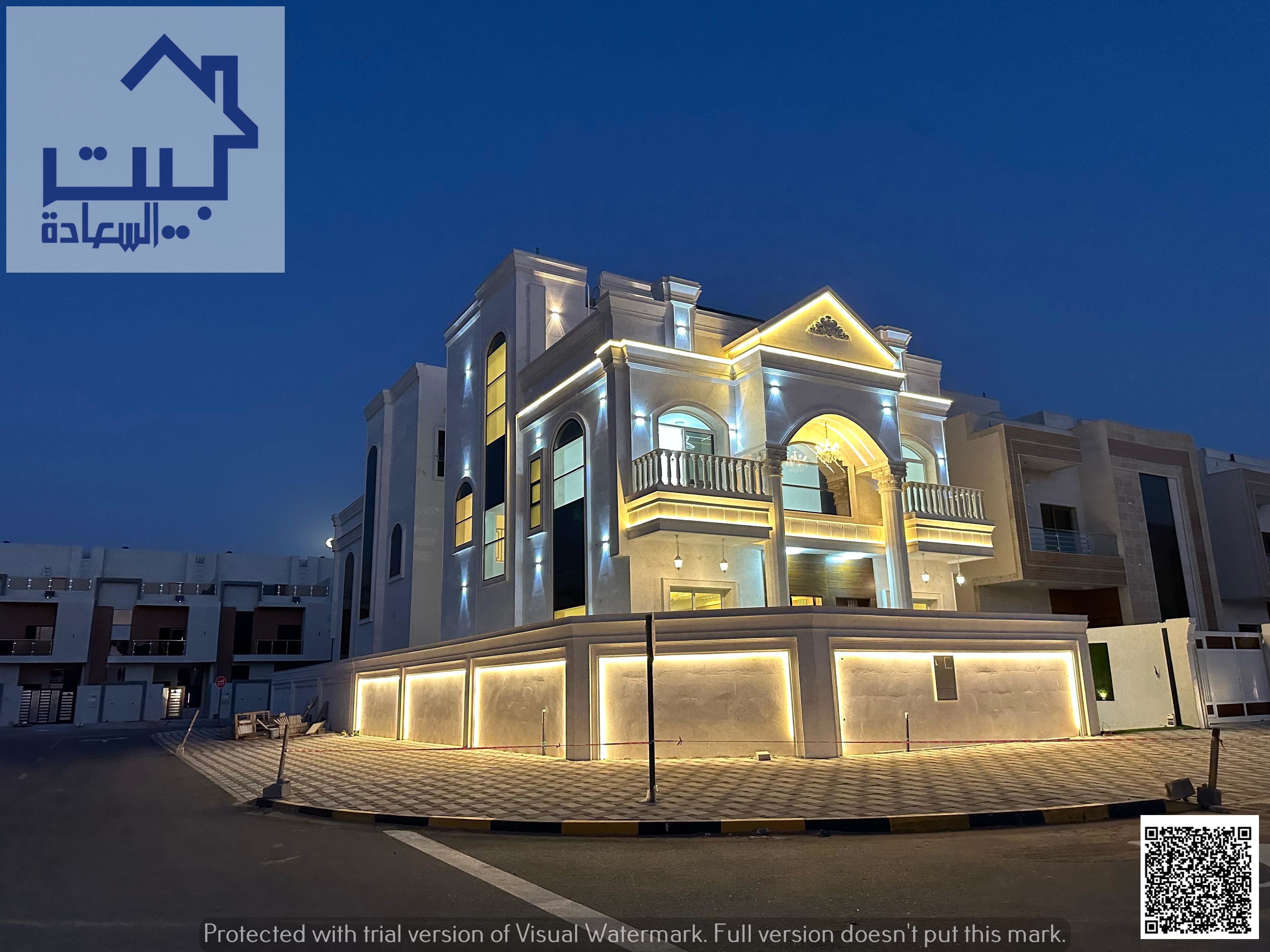 For rent: Corner classic villa in Al Helio 2, first occupancy, elegant design with luxury finishing, quiet location near all services, competitive and