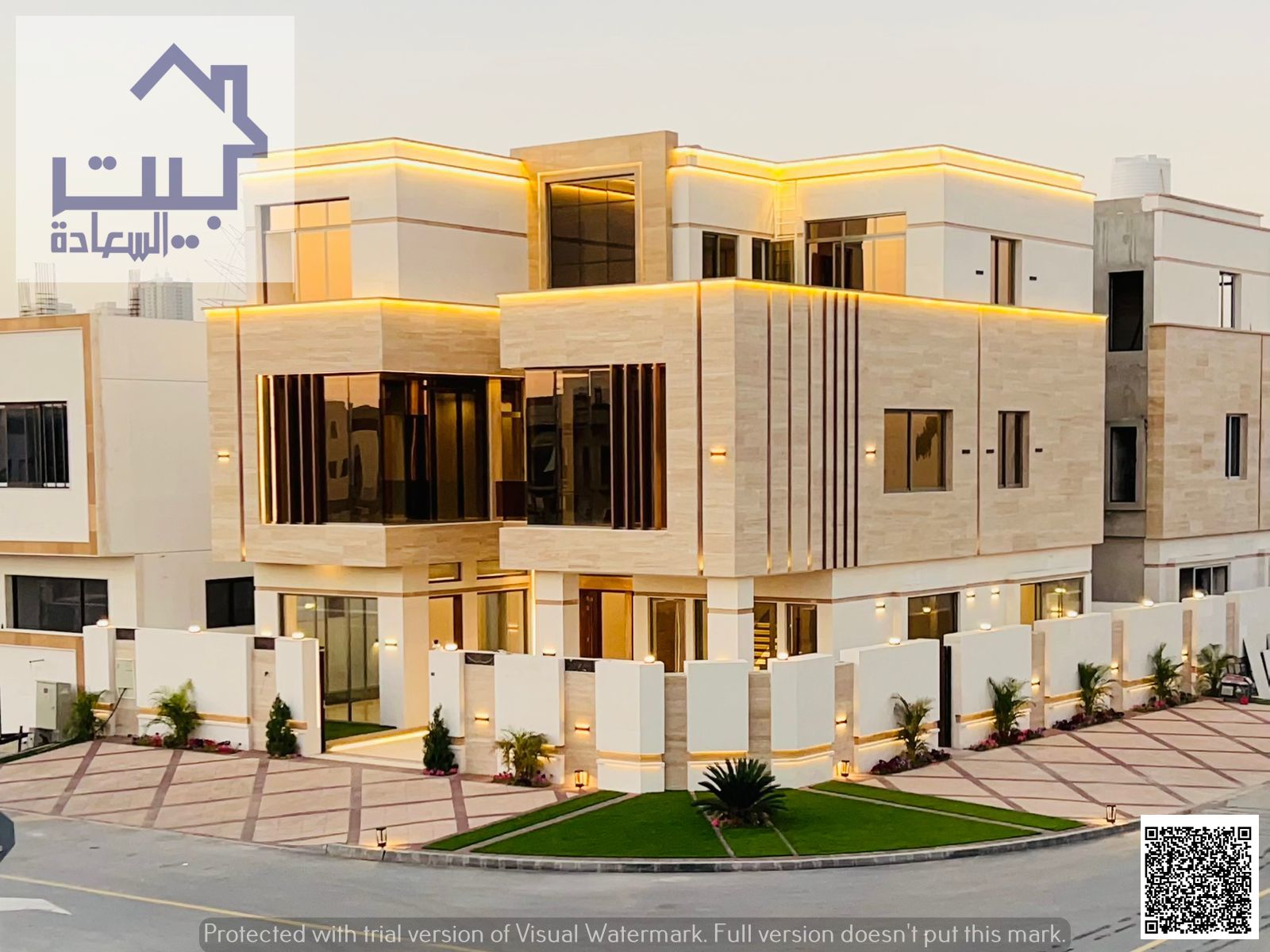 Mini palace in Al Yasmeen, Ajman, ready to move in, fully equipped, private large pool, good elevator, freehold for all nationalities.