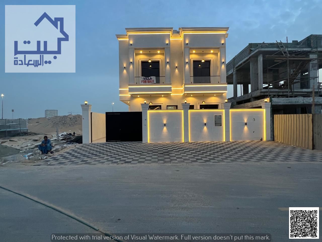 Fully stone-clad villa in Al Helio 2, modern finishes, spacious layout, very attractive price, negotiable, with flexible payment options.