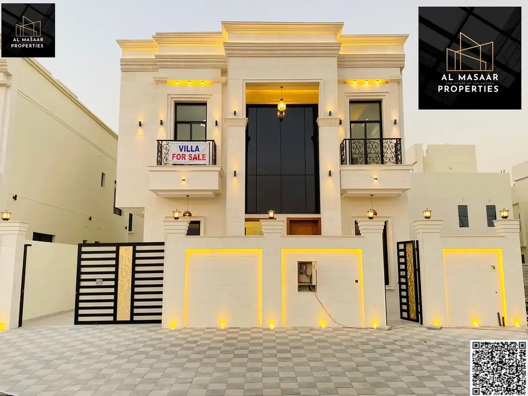 Villa with all registration and ownership fees included, ready to move in, in one of Ajman's most prestigious areas, freehold ownership.