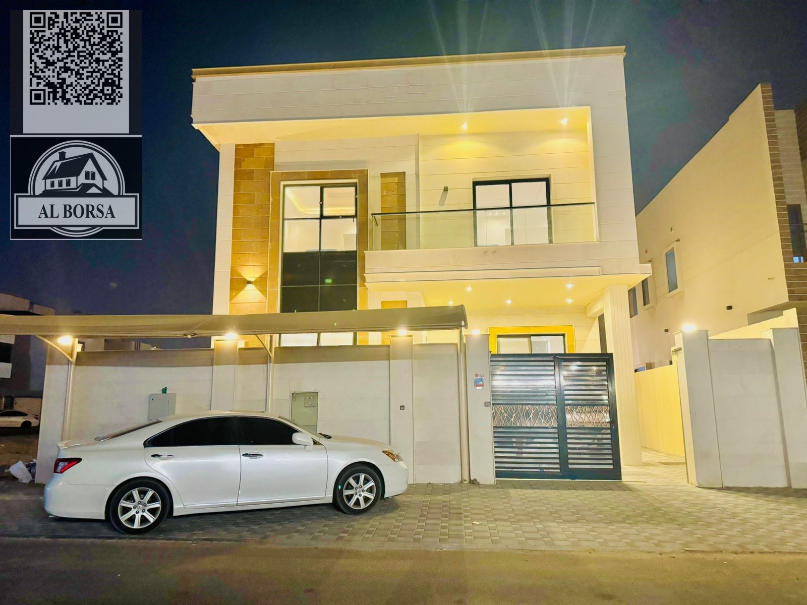 Villa for sale – Al Yasmin, Ajman | 5 master bedrooms + majlis + living room | Includes water, electricity, and air conditioning | Freehold