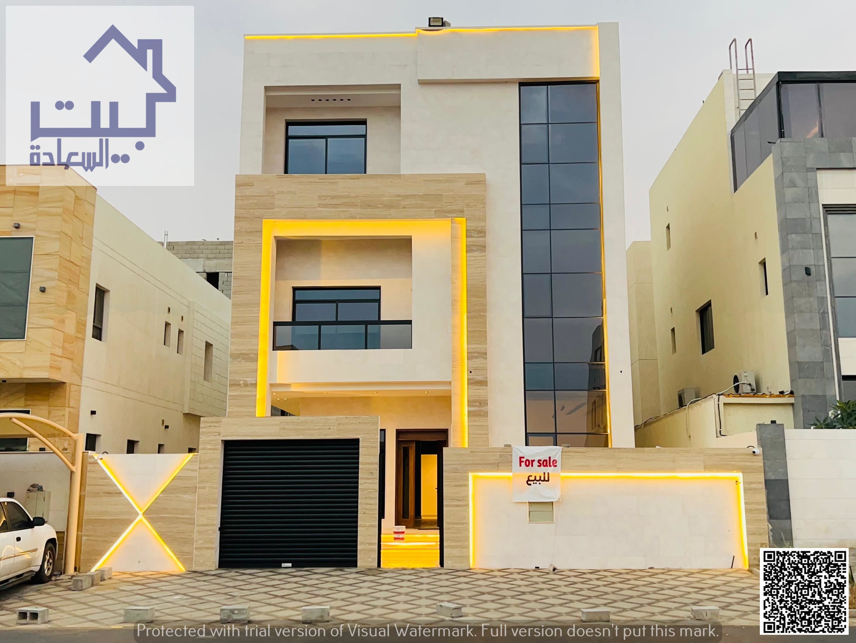 Your dream villa with modern finishes in Al Yasmeen (two floors + roof), including water, electricity and AC, prime location near SZR. Very near!