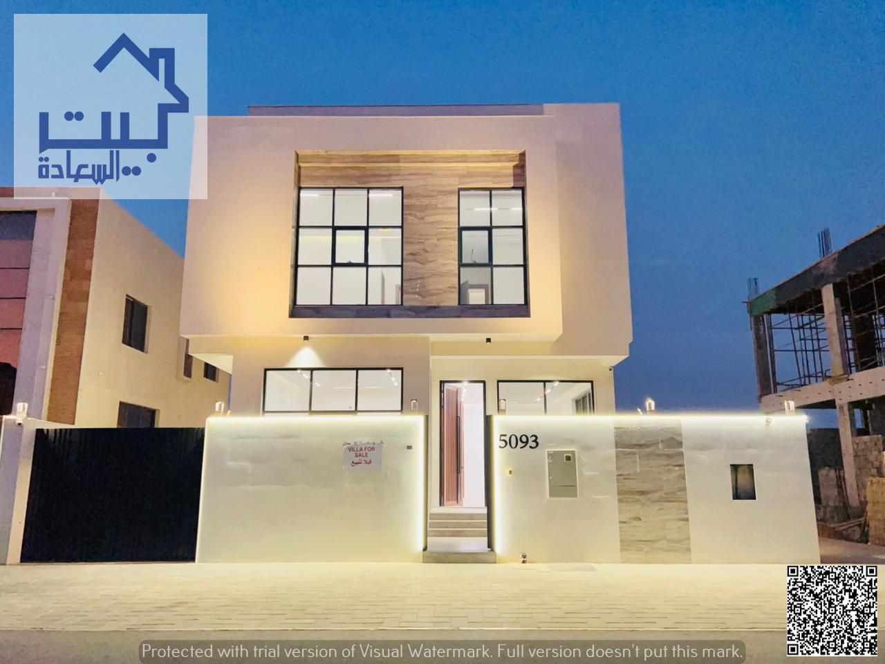 Modern villa for sale in Al Yasmine. Includes water, electricity, ACs, and registration/ownership fees. Prime location on Sheikh Mohammed bin Zayed Rd