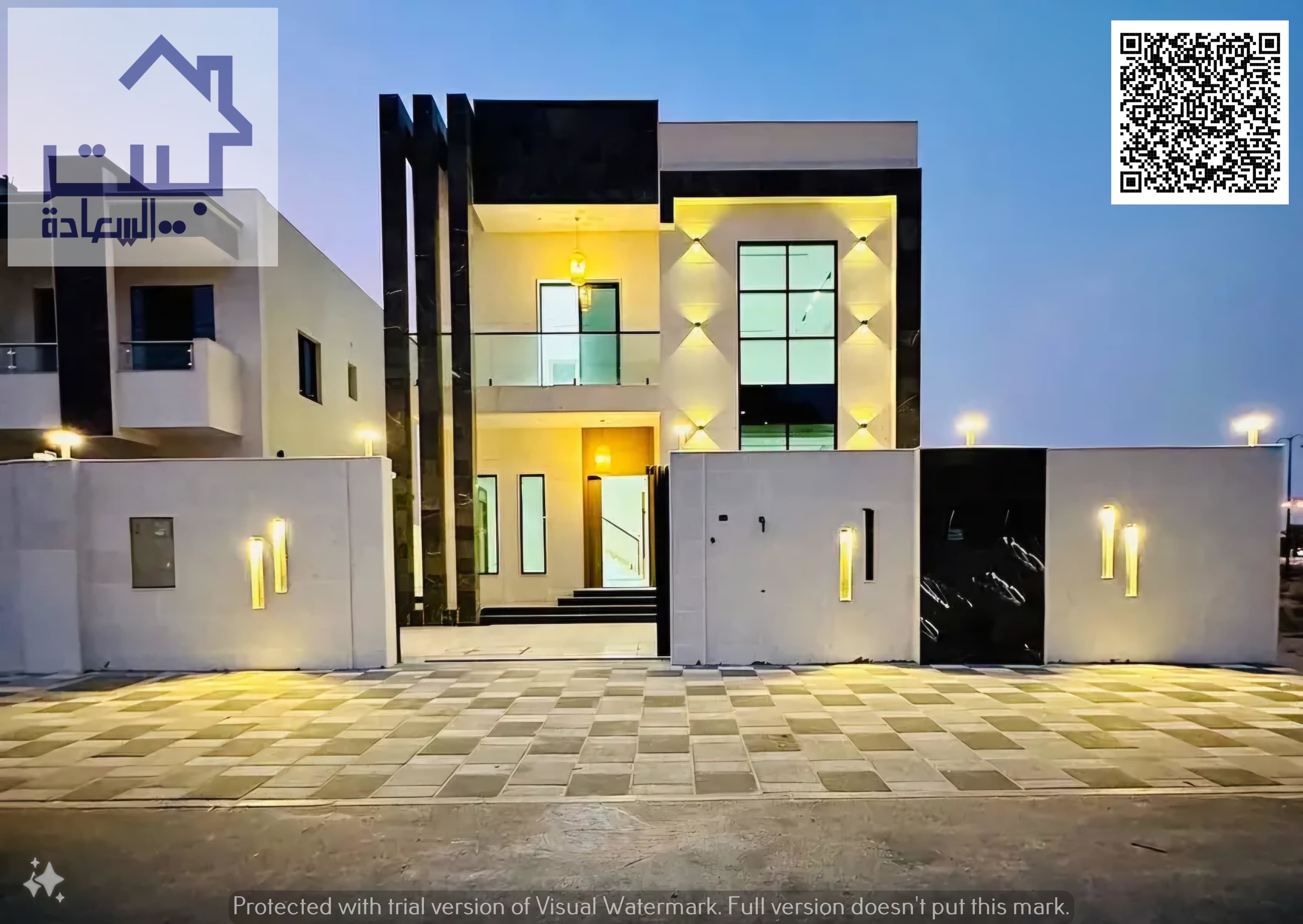 Your dream villa, including registration and ownership fees, near all services, with a large internal yard, close to Sheikh Mohammed Bin Zayed Road. F