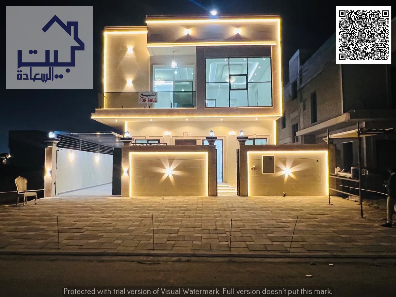 Your dream villa, including registration and ownership fees, near all services, with a large internal yard, close to Sheikh Mohammed Bin Zayed Road. F