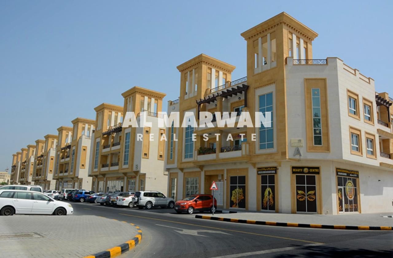 Shop available for rent in The Grand Avenue, Al Nasreya. Excellent location with high foot traffic, ideal for retail or commercial use.