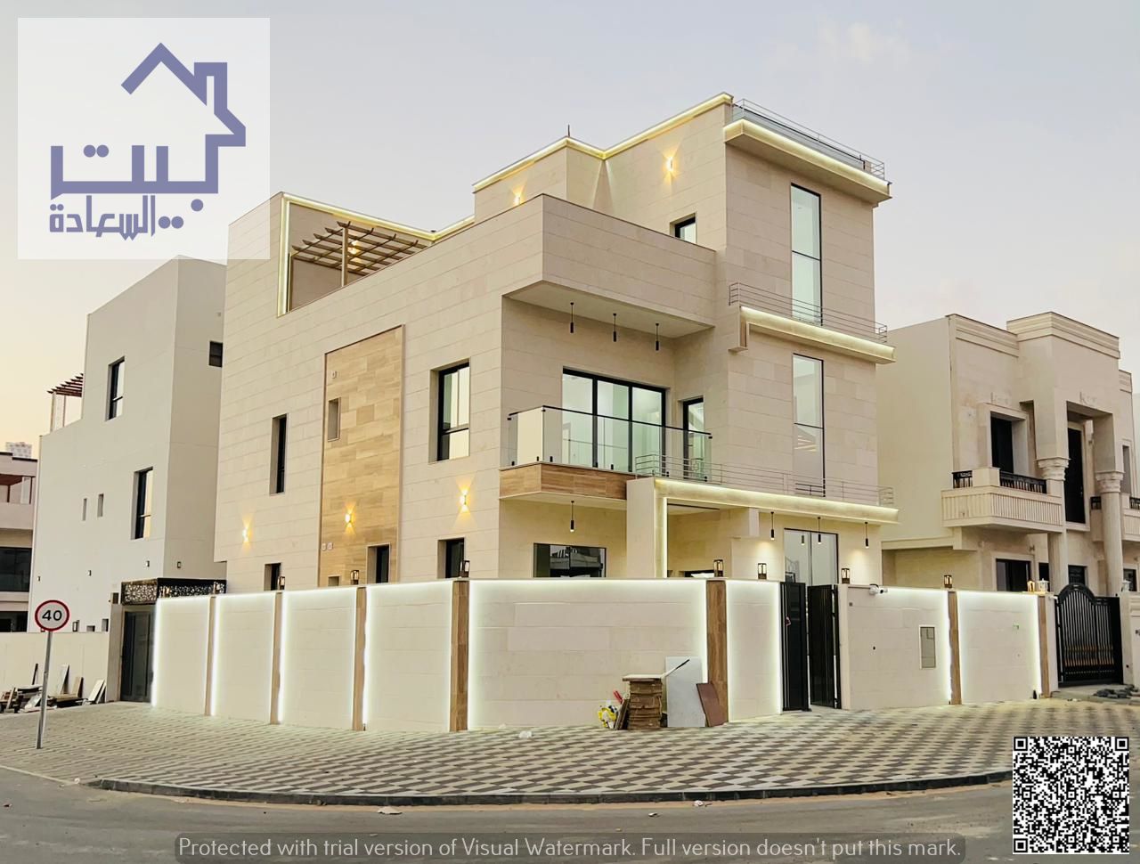 For sale : Corner villa in a prime Al Helio 2 location , two floors plus roof , registration included , near Sheikh Mohammed Bin Zayed Rd , freehold.