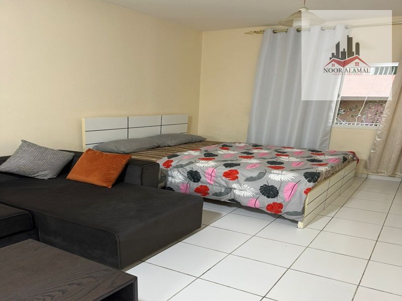 Sharjah, Al Taawun, near Oriana Hospital, furnished studio apartment, super deluxe furnishings, second tenant
