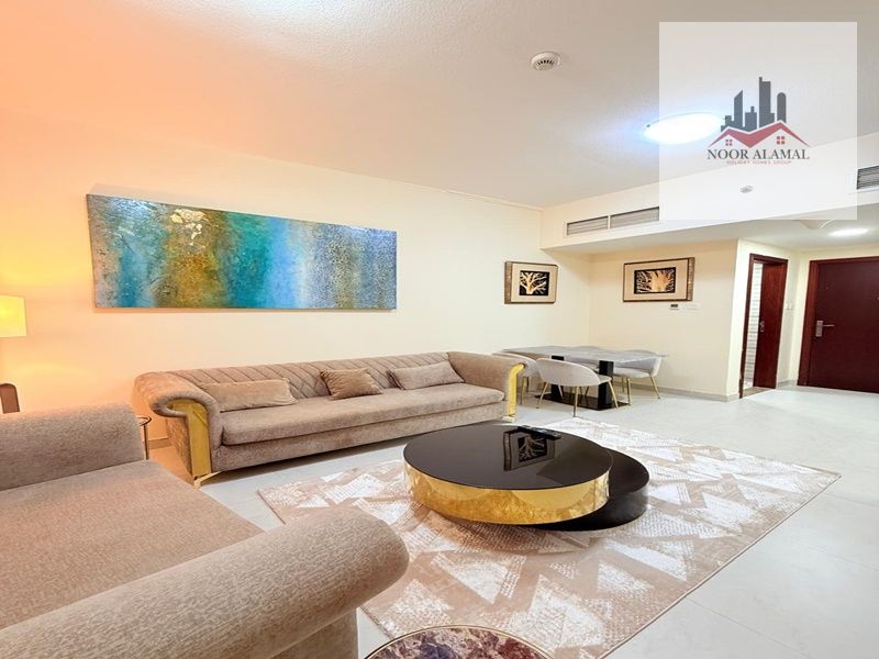 Sharjah, Al Taawun area, furnished apartment with hotel-style furnishings, second occupancy, master bedroom,