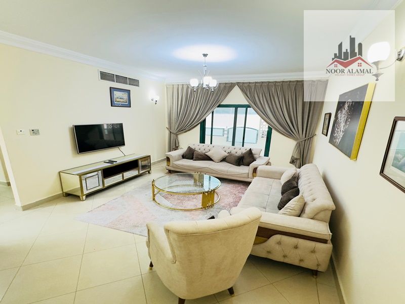 Second tenant Sharjah, Al Taawun One bedroom, living room, kitchen, two bathrooms, and balcony