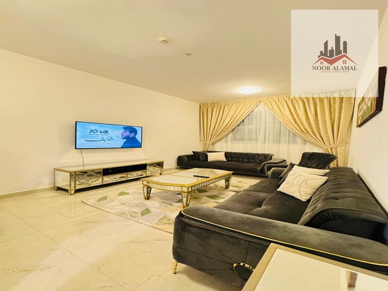 Sharjah Al Zahia, one bedroom and living room, second occupant, furnished with super deluxe hotel-style furniture