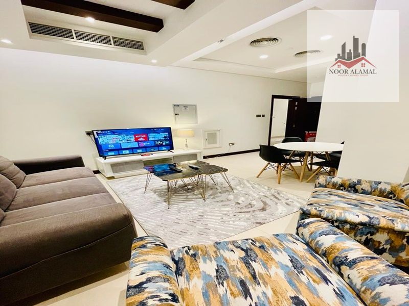 Sharjah, Al Rifaa Compound, Al Heera Beach, one bedroom and living room, second occupant, furnished with super deluxe hotel-style furniture