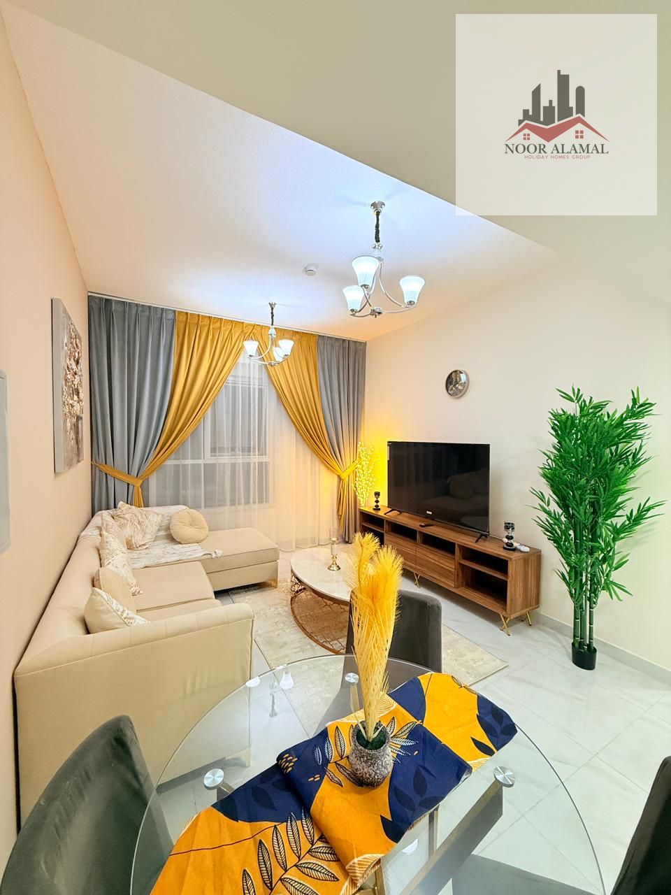 Sharjah, Al Taawun, one bedroom and living room, first occupancy, fully furnished with hotel-style furniture, super deluxe.