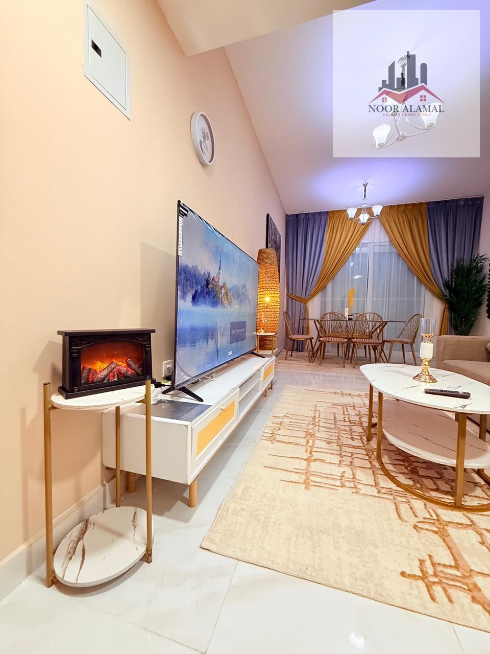Sharjah, Al Taawun, first occupancy, two bedrooms, living room, kitchen, two bathrooms, and balcony. Price 7700 AED including internet, parking,