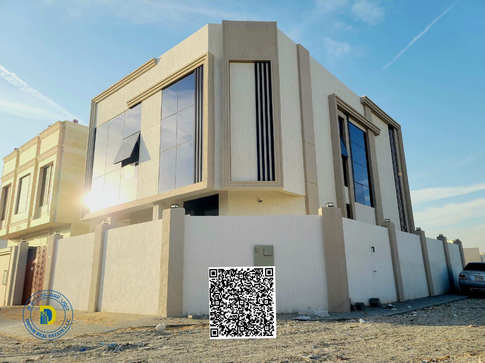 For sale at a great price: a modern villa in Al Yasmin, 4 corner bedrooms, with AC, freehold , bank financing