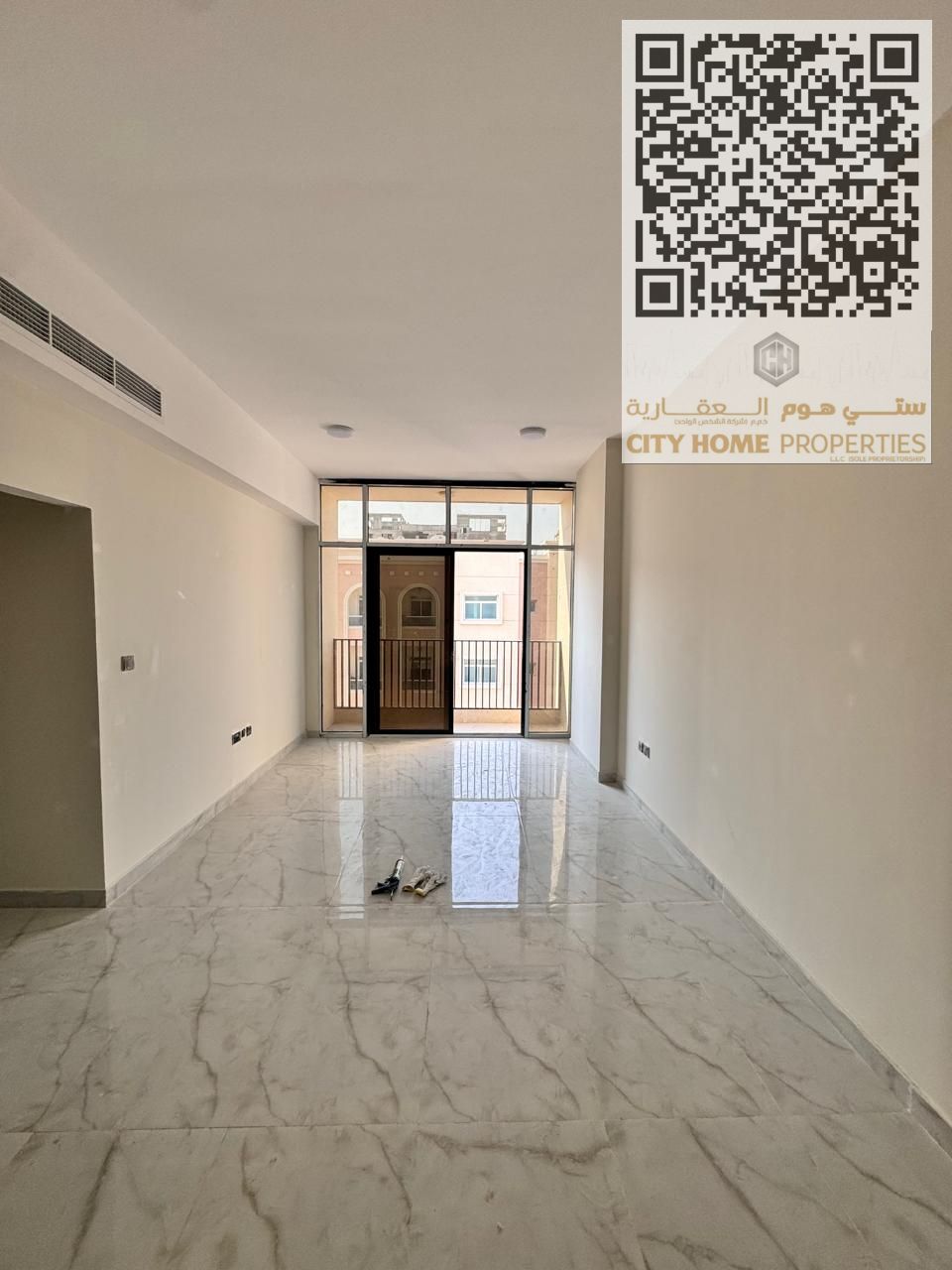 A very spacious 2-bedroom apartment with a living hall is available for rent in Al Jurf 3, one of the most prestigious and family-friendly areas in Aj
