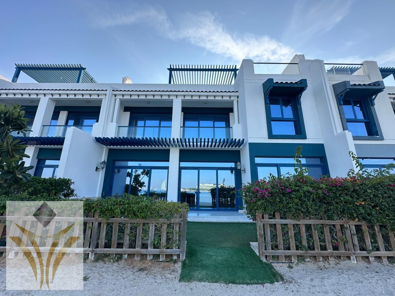 Luxury 5BR+M Villa with Garden & Private Beach Access