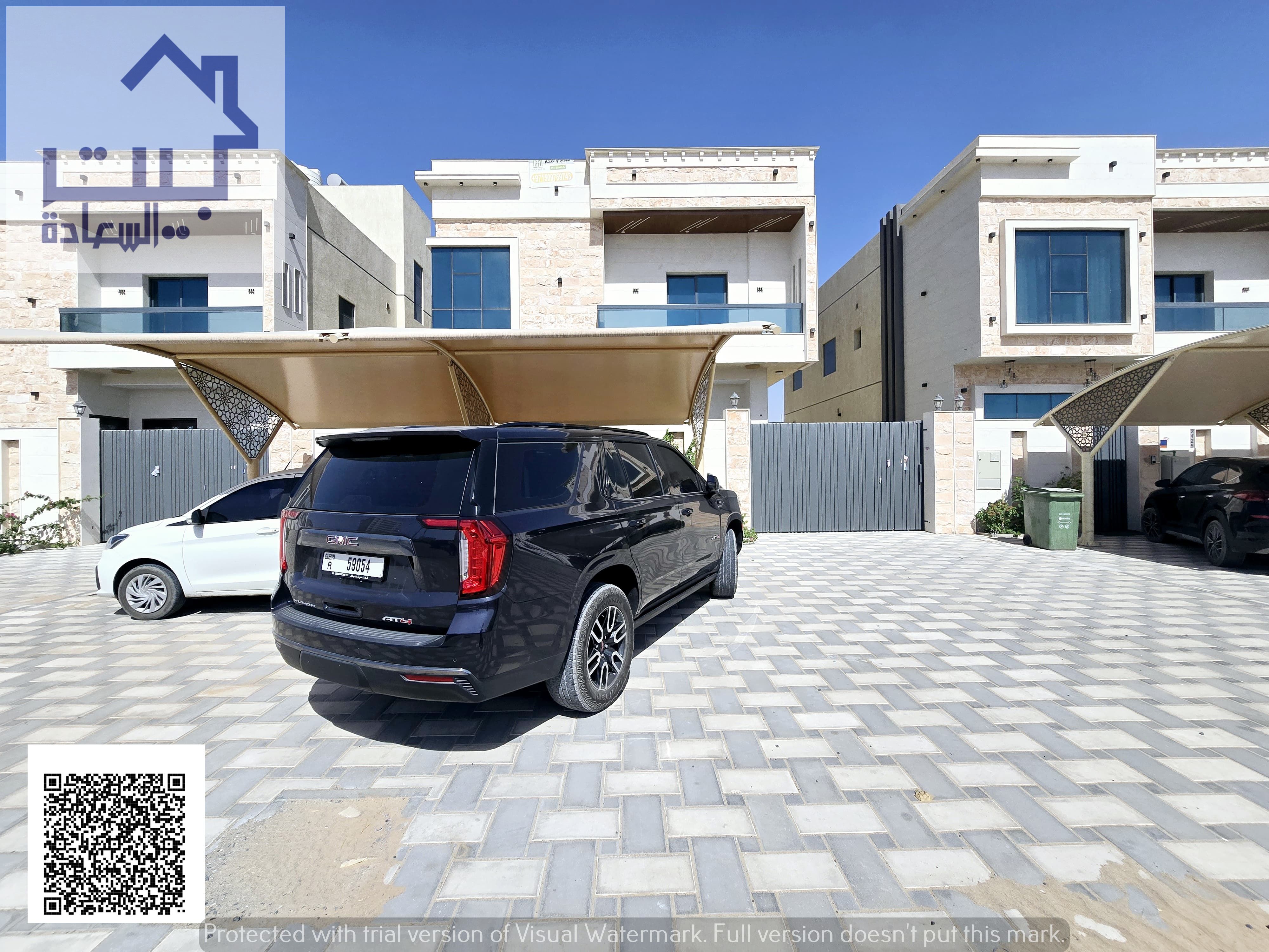 Villa for rent in Al Helio 2, opposite McDonald's. First occupancy. The villa features 5 master bedrooms, a majlis (formal sitting room), a large livi