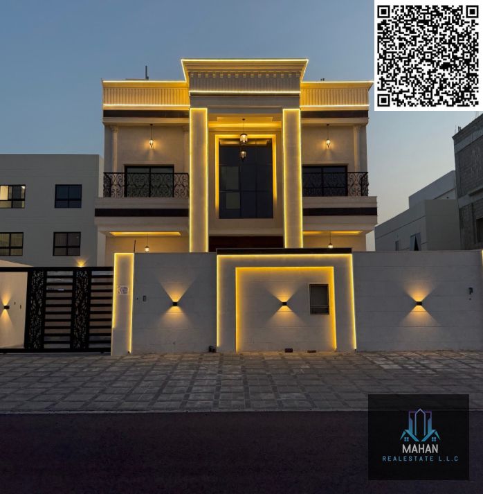 Brand New Classic villa for sale in Ajman Helio 2 6 Master Bedroom Hall Majlis Kitchen Land size : 3014 Asking Price : 2 Million Including transfer feec and electricity and water