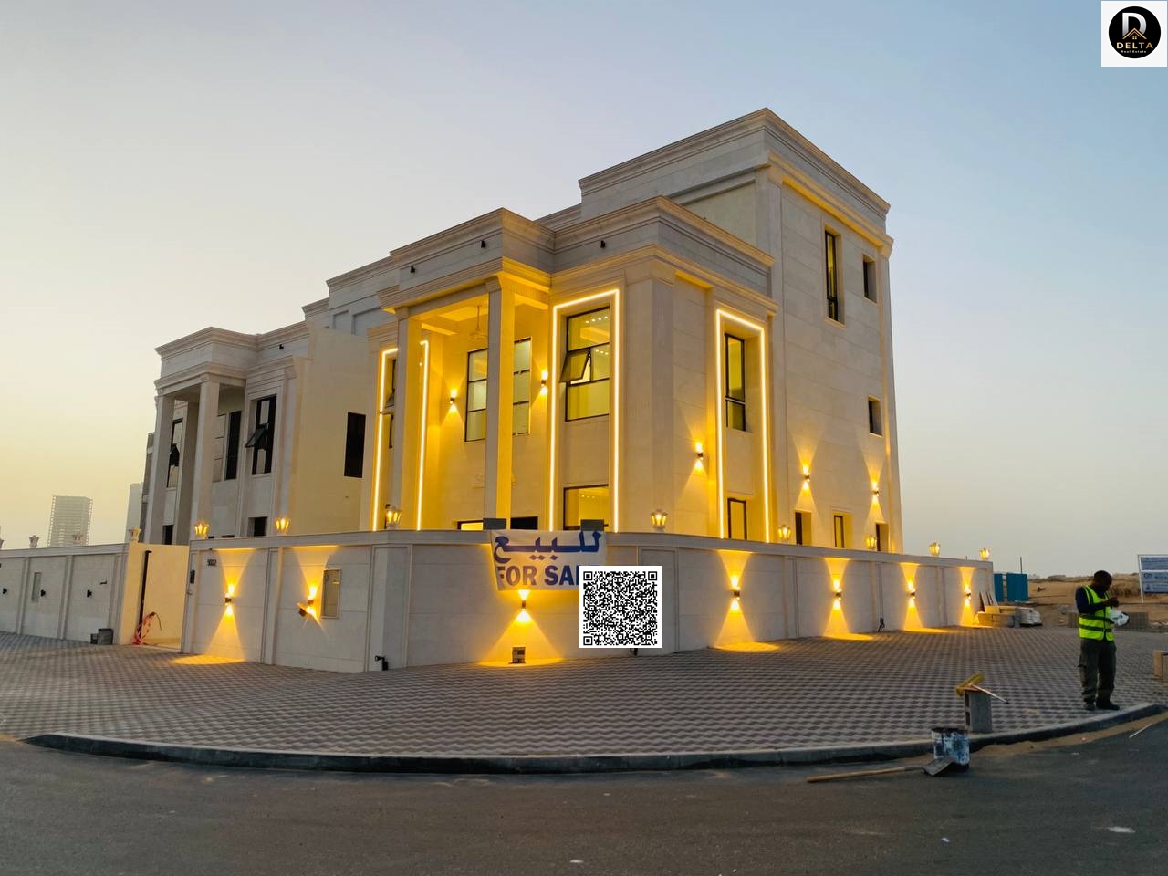 Own a two-story corner villa with a rooftop terrace, featuring a palatial design and high-end finishing, at an attractive price. Prime location opposi