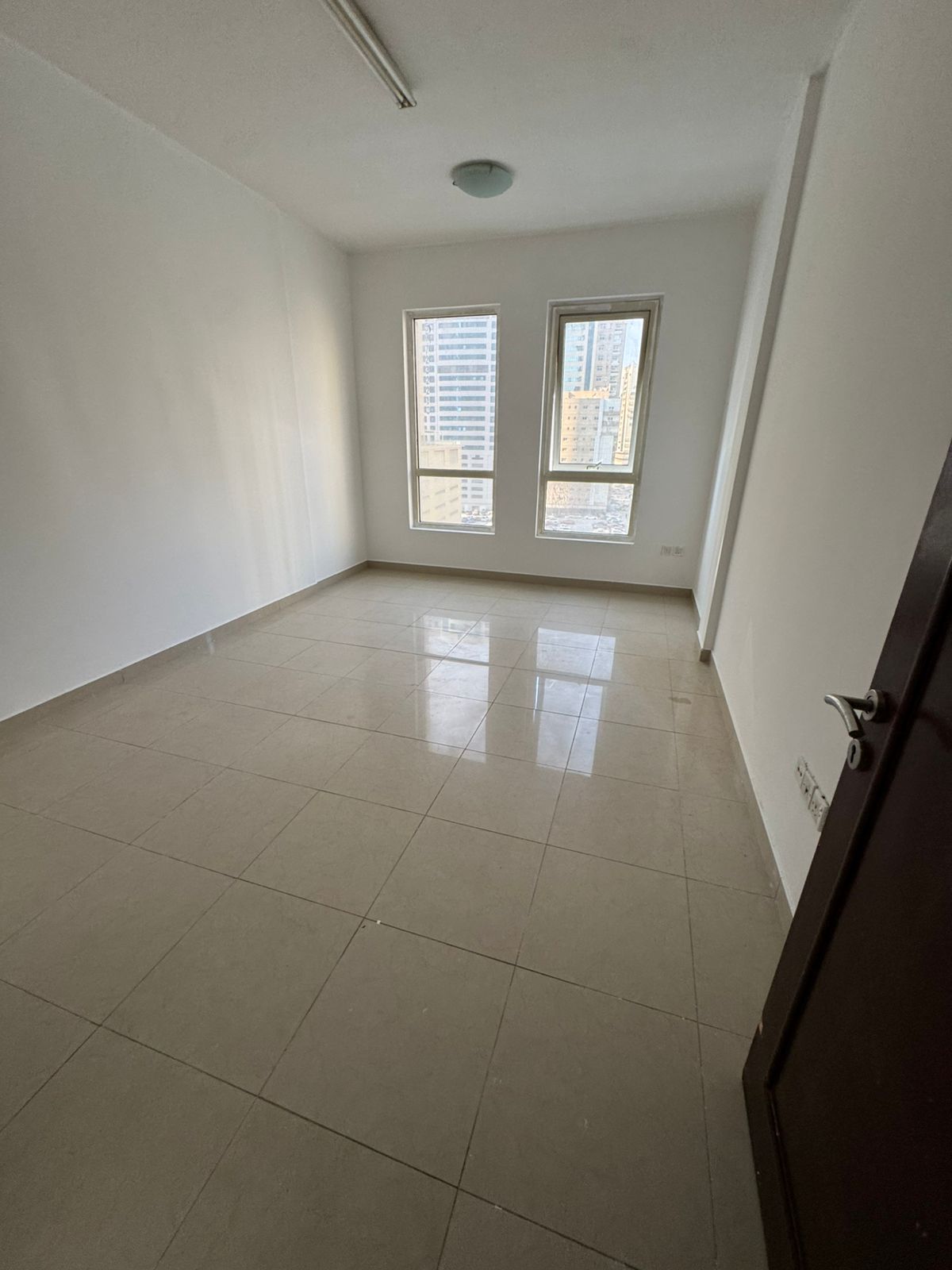 For annual rent in Sharjah, specifically in Al Khan area: 3 bedrooms and a living room with an excellent size.