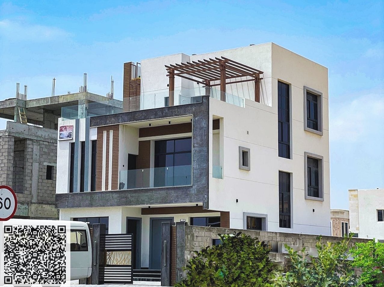 Villa for sale on a main street | 6 bedrooms + majlis + living room + roof | Prime location – Al Zahiyah, Ajman