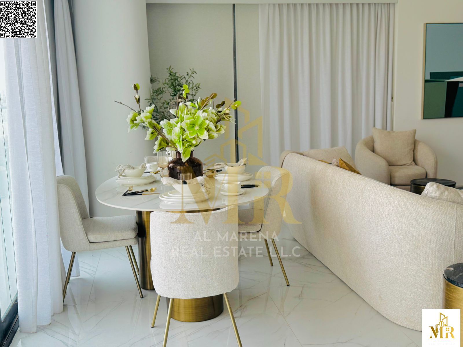 Luxury one-bedroom master apartment for sale in Al Zorah, Ajman, with installments up to three years. Don't miss this opportunity!