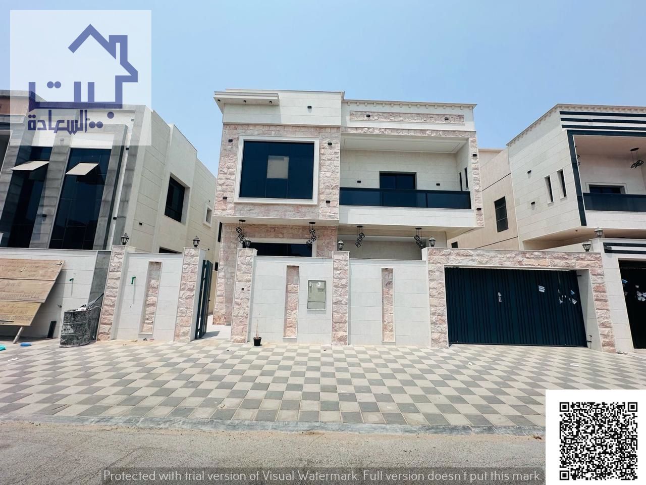 **Modern villa for rent in Al Yasmeen area, Ajman. ** Consists of two floors – five master bedrooms – large front setback in front of the villa – close