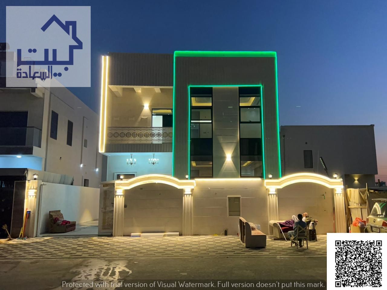 Classic villa for sale in Al Yasmeen, Ajman. Two floors, 5 master bedrooms, large front setback, near Sheikh Mohammed Bin Zayed Road.