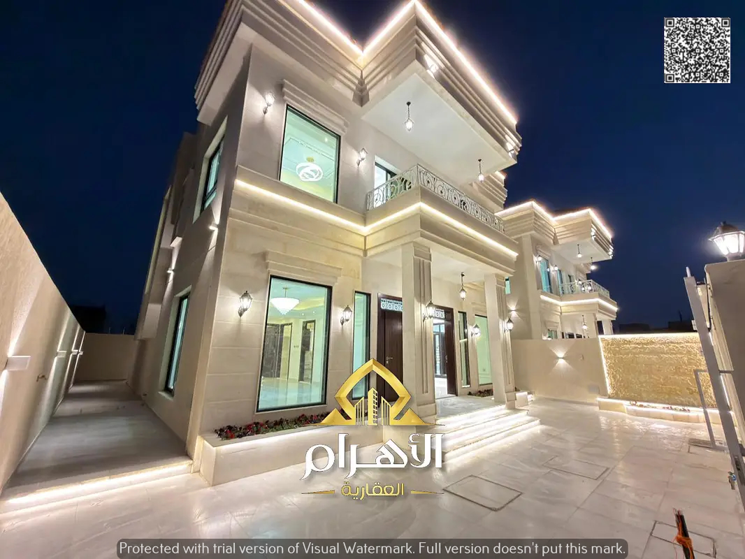 For sale: Modern villa near the mosque in Al Helio 2 (directly next to the Azhi project), close to all services and near Sheikh Mohammed Bin Zayed Roa