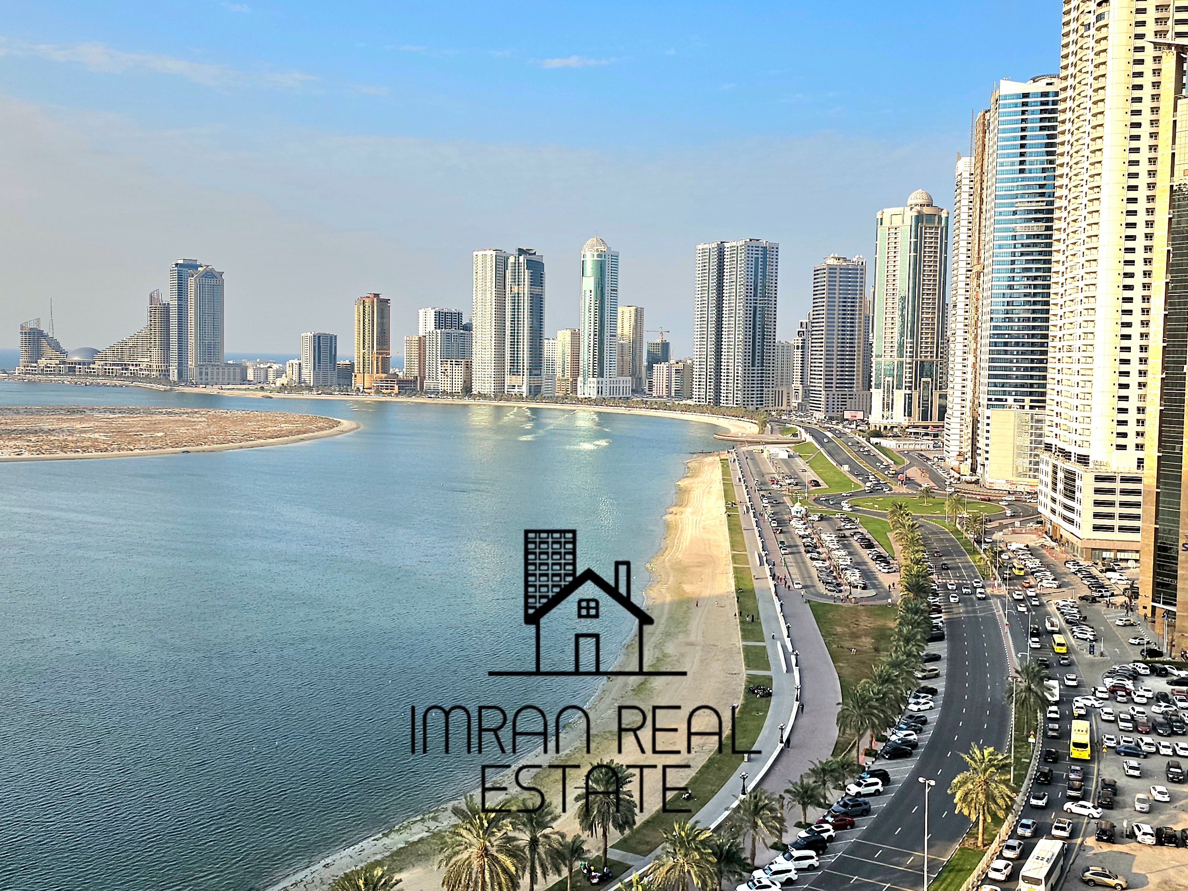 SEAFRONT LUXURIOUS-1BHK WITH GYM POOL BALCONY COVERED PARKING