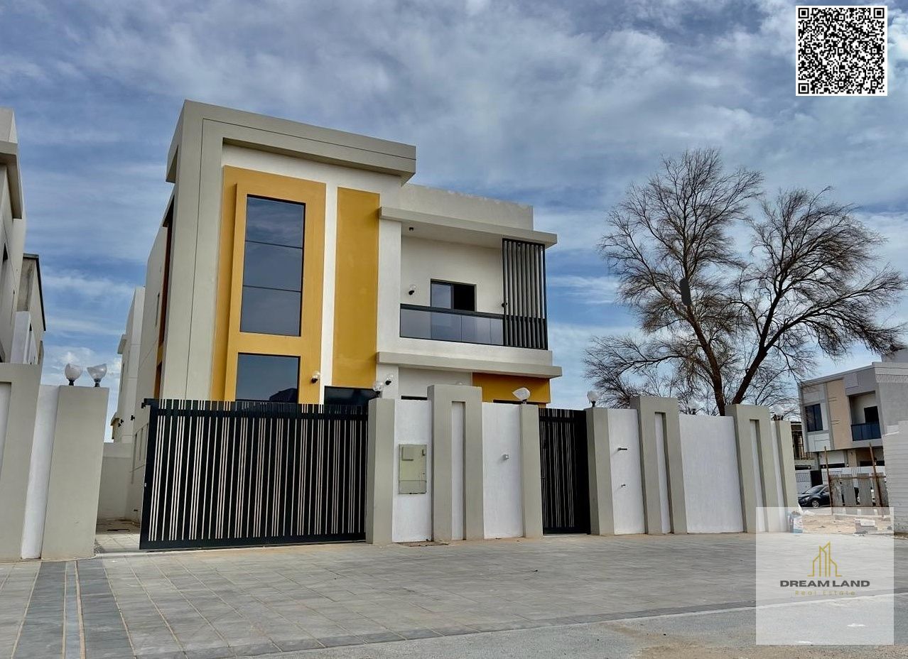 Luxury villa for sale in Al Helio 2, Ajman, including registration fees. Modern design, prime location, freehold ownership for all nationalities. Don'