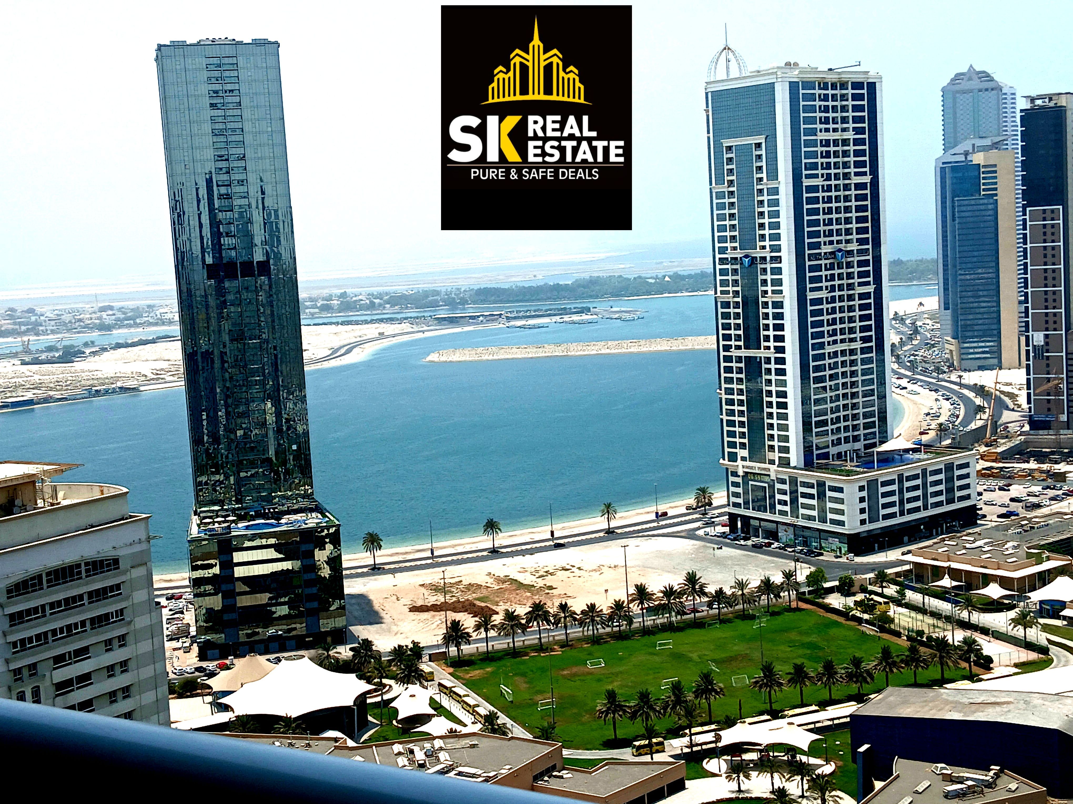 SEA VIEW _ READY TO MOVE _ LUXURIOUS 3 BHK _ ALL AMENITIES FREE _ ONLY AED 75000 IN 4 CHQS