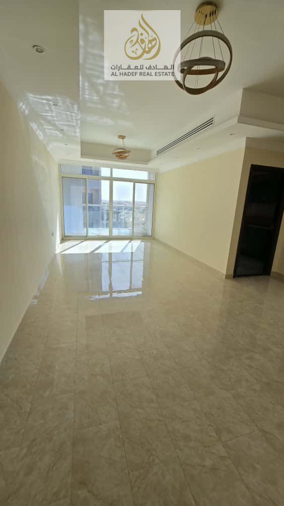 Three bedrooms and a living room with three bathrooms, built-in wardrobes, and a balcony with an open view. Prime strategic location. Private parking