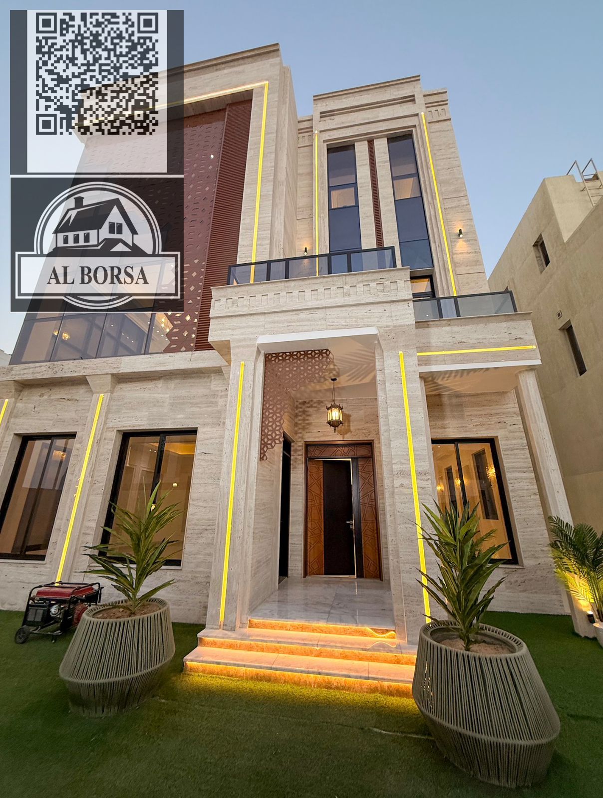 Villa for sale – Al Aaliyah | 6 bedrooms + large living rooms + elegant majlis + swimming pool | Land area 4,300 ft² | Built-up area 4,800 ft² |