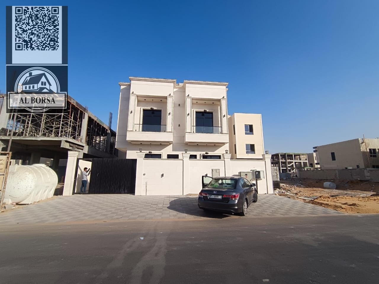 Villa for rent – Al Helio 2 | 6 master bedrooms + majlis + living room + 2 balconies | Land area 3,014 sq ft | Built-up area 3,800 sq ft (grou