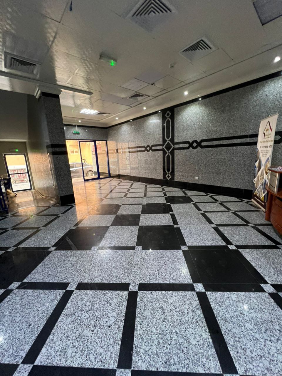 A spacious and clean studio available for rent in Al majara located in a quiet and well-maintained residential area. The studio is close to supermar
