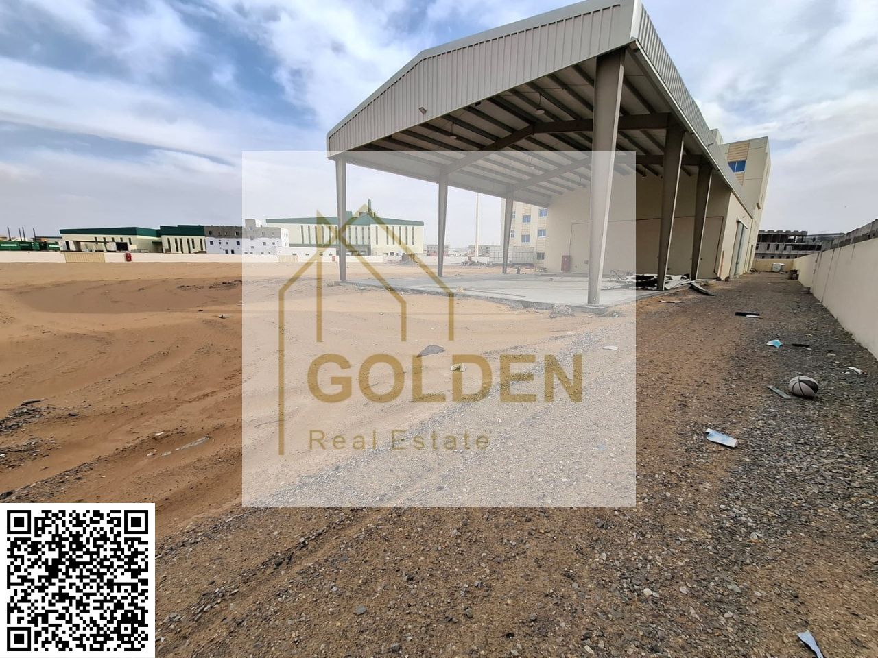 Prime Rental Opportunity in New Umm Al Quwain Industrial Area – 50,000 sq. ft Land with Two Warehouses