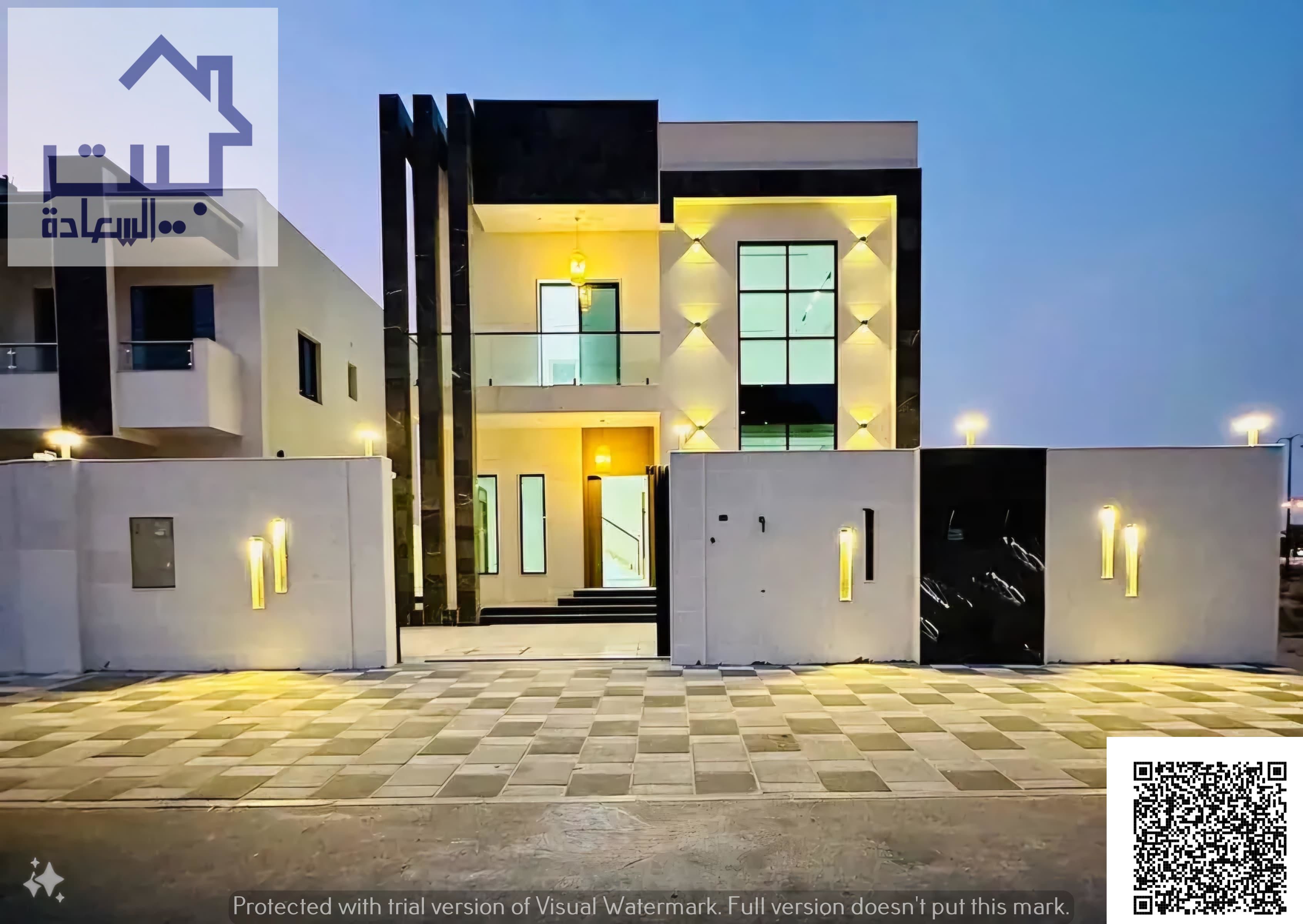 Modern villa for sale in Al Zahya, Ajman. Two floors, 4 bedrooms, near Sheikh Mohammed bin Zayed Road.