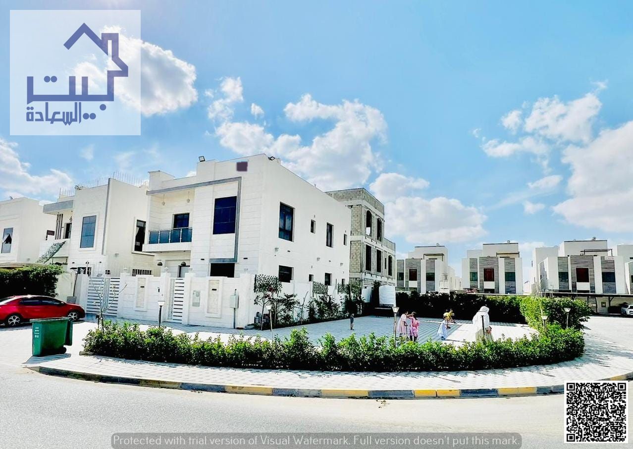 For rent: Corner independent villa in Al Yasmin, Ajman. Second occupant, prime location, modern design, spacious, on main road, great price.
